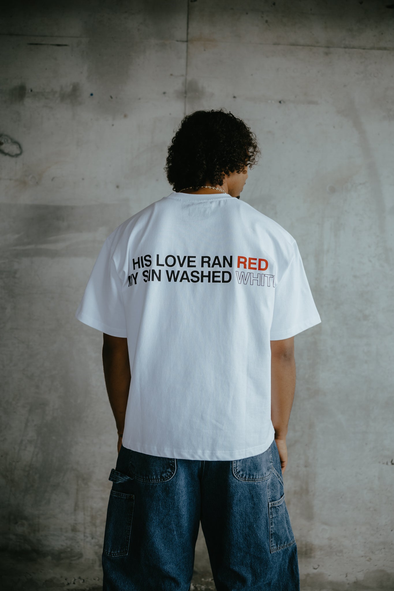 "RED & WHITE" TEE
