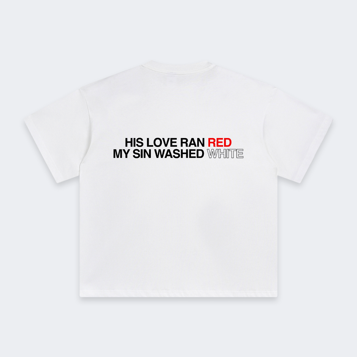 "RED & WHITE" TEE