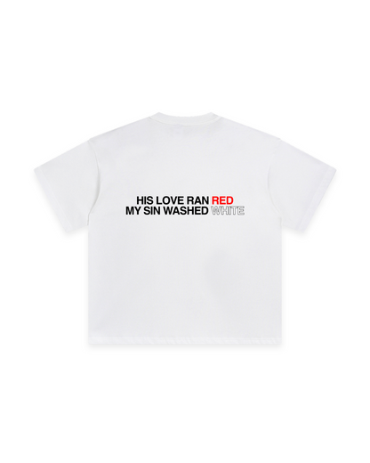 "RED & WHITE" TEE